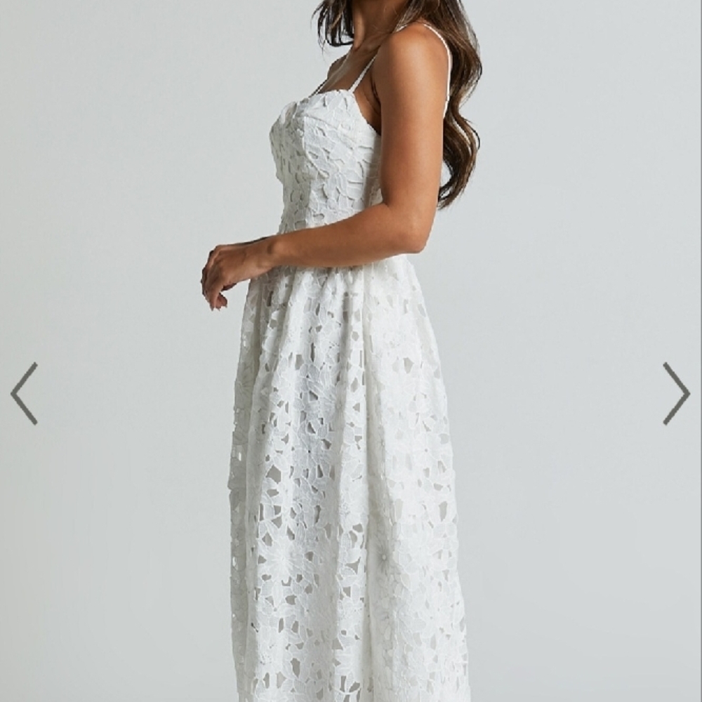 Showpo White Sleeveless Sweetheart Midi Dress - Picture 2 of 5